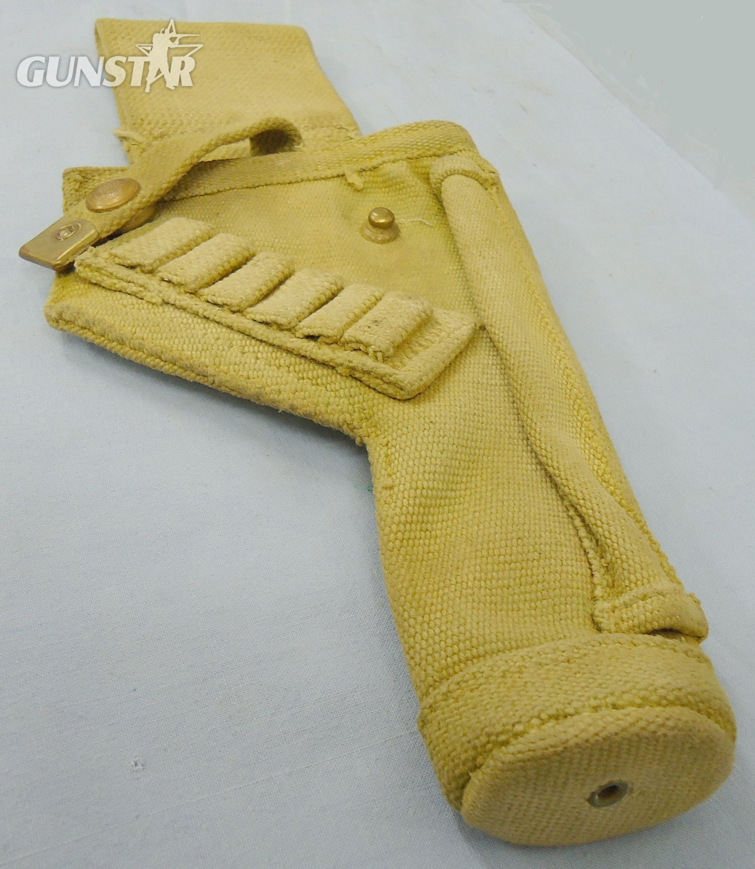 WWII MK II Webbing Open Top Tanker’s Holster for Enfield & Webley .380 Calibre Pistol. 22126. WWII MK II Webbing Open Top Tanker’s Holster for Enfield & Webley .380 Calibre Pistol. 22126.  Antique & Militaria