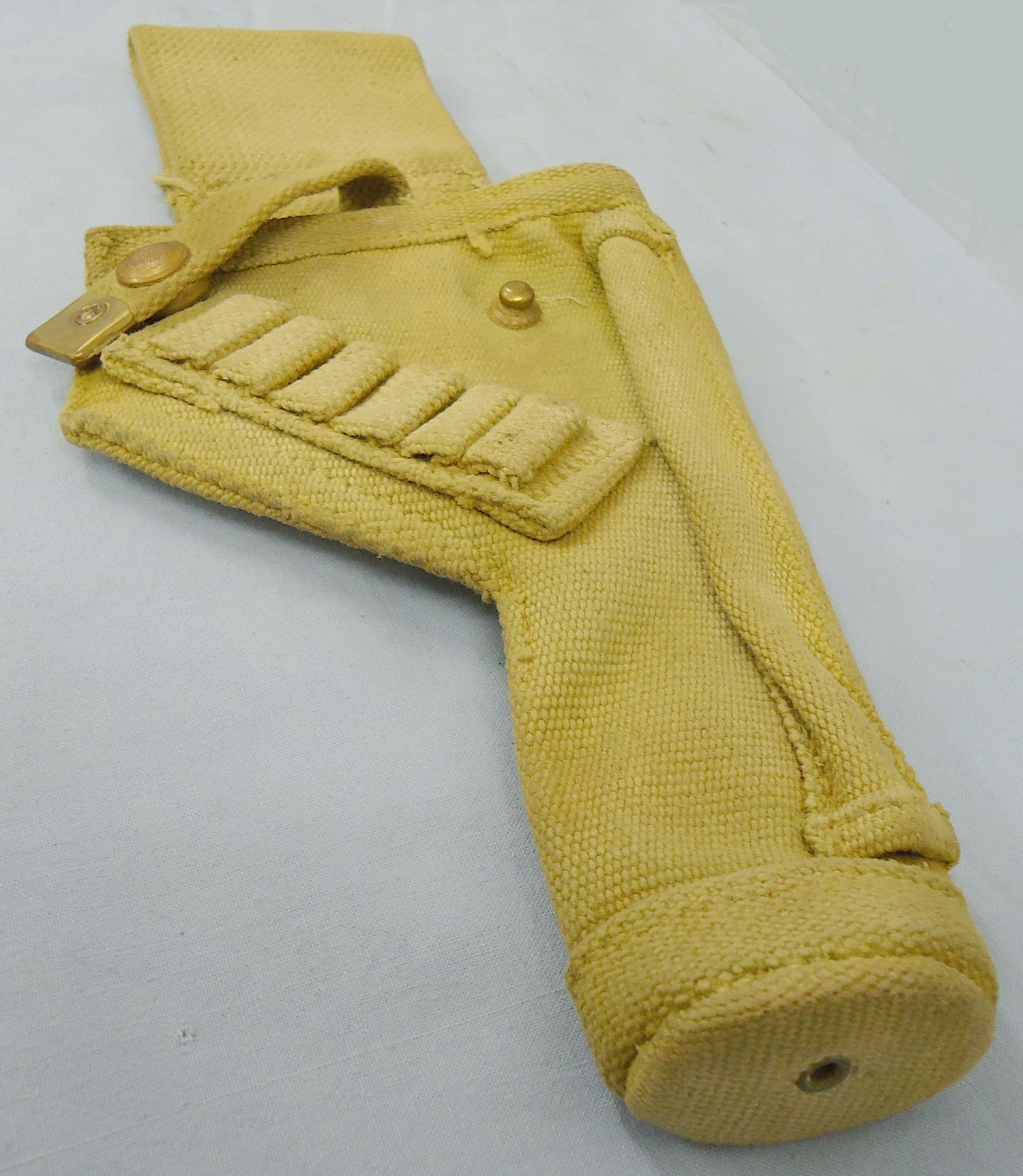 WWII MK II Webbing Open Top Tanker’s Holster for Enfield & Webley .380 Calibre Pistol. 22126. WWII MK II Webbing Open Top Tanker’s Holster for Enfield & Webley .380 Calibre Pistol. 22126.  Antique & Militaria