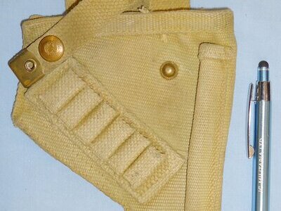 WWII MK II Webbing Open Top Tanker’s Holster for Enfield & Webley .380 Calibre Pistol. 22126. WWII MK II Webbing Open Top Tanker’s Holster for Enfield & Webley .380 Calibre Pistol. 22126.  Antique & Militaria