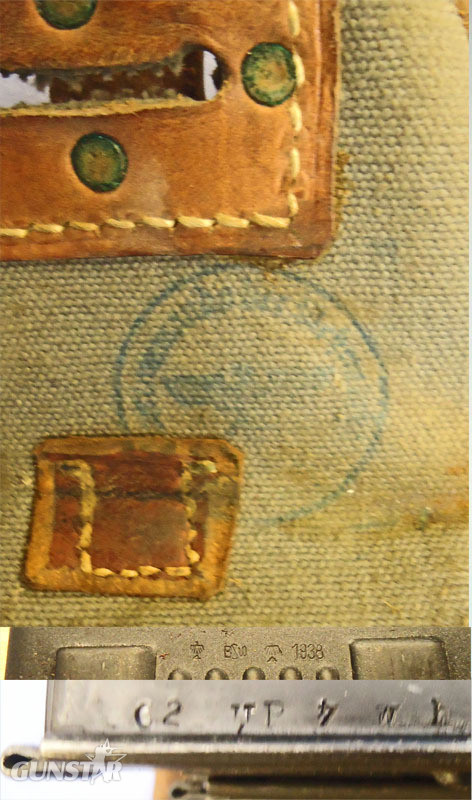  German, WW2, 1938 Dated, Twin Bandoleer of 8 x MG13 25 Round Magazines. - L 261 German, WW2, 1938 Dated, Twin Bandoleer of 8 x MG13 25 Round Magazines. - L 261 Other Accessory