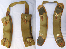 German, WW2, 1938 Dated, Twin Bandoleer of 8 x MG13 25 Round Magazines. - L 261 German, WW2, 1938 Dated, Twin Bandoleer of 8 x MG13 25 Round Magazines. - L 261 Other Accessory