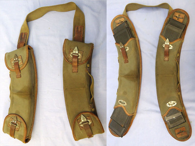 German, WW2, 1938 Dated, Twin Bandoleer of 8 x MG13 25 Round Magazines. - L 261 German, WW2, 1938 Dated, Twin Bandoleer of 8 x MG13 25 Round Magazines. - L 261 Other Accessory