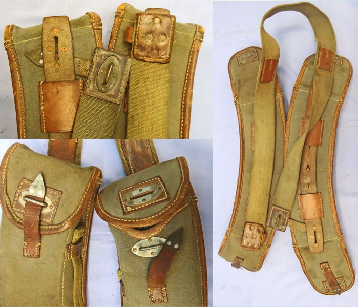 German, WW2, 1938 Dated, Twin Bandoleer of 8 x MG13 25 Round Magazines. - L 261 German, WW2, 1938 Dated, Twin Bandoleer of 8 x MG13 25 Round Magazines. - L 261 Other Accessory