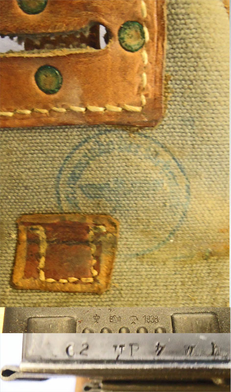  German, WW2, 1938 Dated, Twin Bandoleer of 8 x MG13 25 Round Magazines. - L 261 German, WW2, 1938 Dated, Twin Bandoleer of 8 x MG13 25 Round Magazines. - L 261 Other Accessory