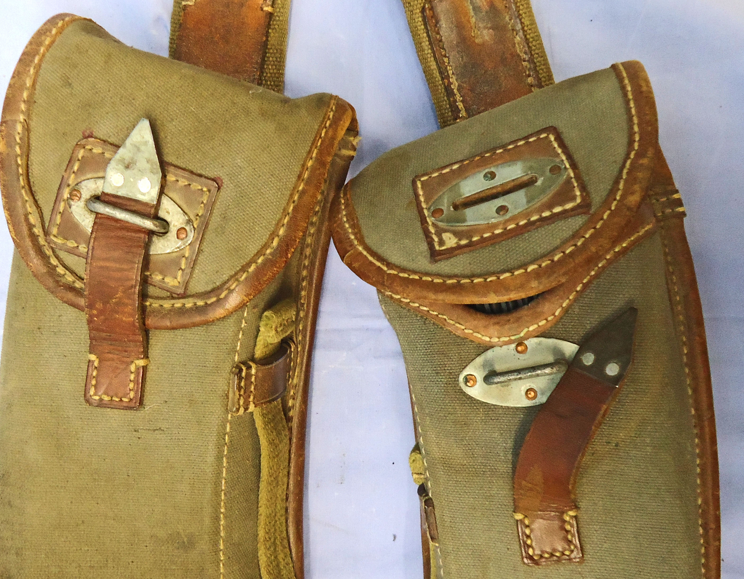 {CATEGORY} - German, WW2, 1938 Dated, Twin Bandoleer of 8 x MG13 25 Round Magazines. - L 261 German, WW2, 1938 Dated, Twin Bandoleer of 8 x MG13 25 Round Magazines. - L 261 Other Accessory