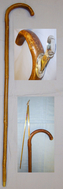 Rare & Unusual English 1935-1936 Farrier\'s Walking Stick with Integral \'Hands\' Measure, Spirit Level Arm & Hallmarked Sterling Silver Mounts. Sn 10206. Rare & Unusual English 1935-1936 Farrier\'s Walking Stick with Integral \'Hands\' Measure, Spirit Level Arm & Hallmarked Sterling Silver Mounts. Sn 10206. Other Accessory