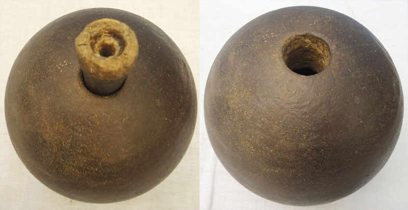 INERT DEACTIVATED. British Crimean War & Victorian Era, Unfired Land Service, 8 Inch Mortor, High Explosive & Boxer Long Mortor Fuse. - O 1719 INERT DEACTIVATED. British Crimean War & Victorian Era, Unfired Land Service, 8 Inch Mortor, High Explosive & Boxer Long Mortor Fuse. - O 1719  Other Ammunition
