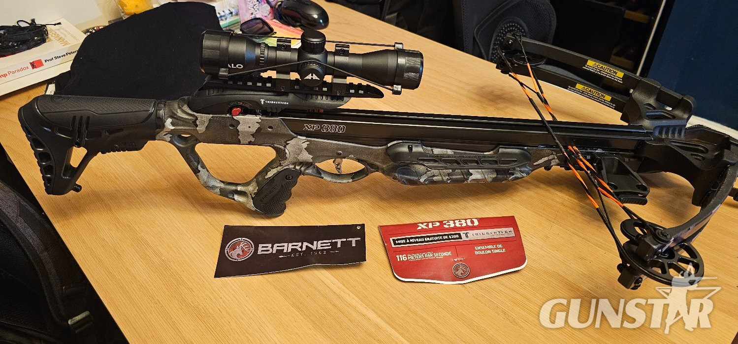 BarreBarnett introduces the all-new Explorer series with impressive power anc performance in an affordable package. The XP380 features a pass-through foregrip, adjustable butt stock, and exclusive Strike  Crossbows and Bows - {CATEGORY}