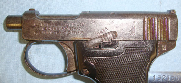 THE SMALLEST & LIGHTEST**1920 Webley & Scott Hammerless Model 1912 6.35mm (.25 Auto) Calibre Automatic  Pocket Pistol ** 2018 UK / EU DEACTIVATION CERTIFICATED** D 1530 None Semi Auto