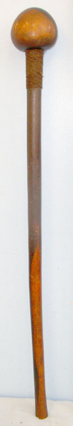 Zulu Warrior’s Large Tropical Hard Wood Knobkerrie / War Club Formed From The He Zulu Warrior’s Large Tropical Hard Wood Knobkerrie / War Club Formed From The He Other Accessory