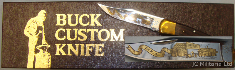*Limited Edition* Buck 110 Lock Knife with Wall Display and Box. ED 2571 Knive