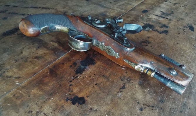 Barton Gun Works Flintlock bayonet pistol .60 Cal Muzzleloader Muzzleloader - {CATEGORY}