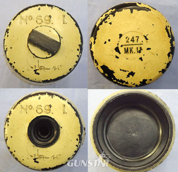  DEACTIVATED INERT. WW2 1940 Dated, British, DRILL, No.69 I Bakelite Hand Grenade By DLR (Thomas De La Rue London) With All-Ways Weighted Fuse Tape. - O 2070 DEACTIVATED INERT. WW2 1940 Dated, British, DRILL, No.69 I Bakelite Hand Grenade By DLR (Thomas De La Rue London) With All-Ways Weighted Fuse Tape. - O 2070  Other Ammunition