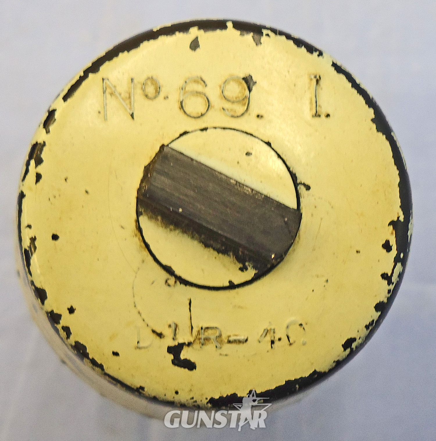{CATEGORY} - DEACTIVATED INERT. WW2 1940 Dated, British, DRILL, No.69 I Bakelite Hand Grenade By DLR (Thomas De La Rue London) With All-Ways Weighted Fuse Tape. - O 2070 DEACTIVATED INERT. WW2 1940 Dated, British, DRILL, No.69 I Bakelite Hand Grenade By DLR (Thomas De La Rue London) With All-Ways Weighted Fuse Tape. - O 2070  Other Ammunition in 