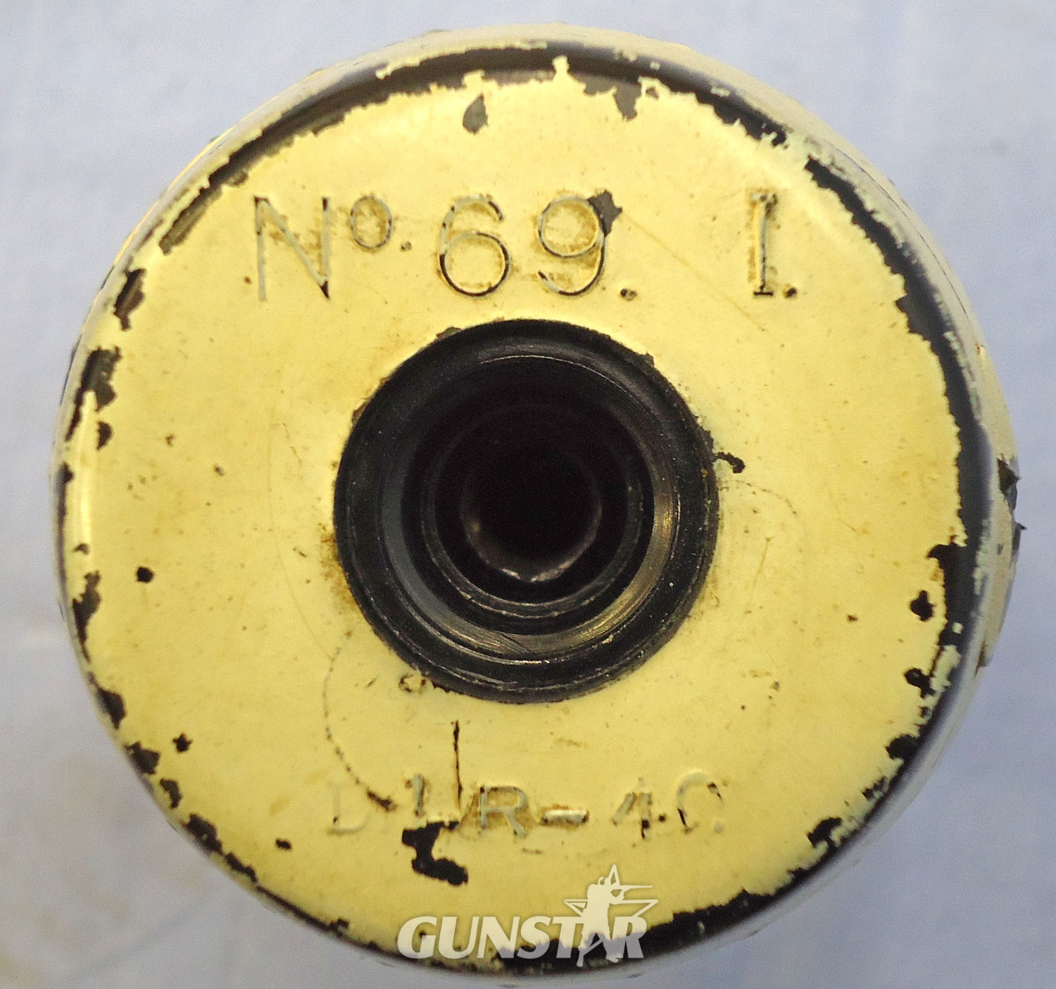 {CATEGORY} - DEACTIVATED INERT. WW2 1940 Dated, British, DRILL, No.69 I Bakelite Hand Grenade By DLR (Thomas De La Rue London) With All-Ways Weighted Fuse Tape. - O 2070 DEACTIVATED INERT. WW2 1940 Dated, British, DRILL, No.69 I Bakelite Hand Grenade By DLR (Thomas De La Rue London) With All-Ways Weighted Fuse Tape. - O 2070  Other Ammunition