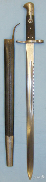  Very Rare* British Volunteer Sawback Bayonet & Part Scabbard. 20327. Bayonet