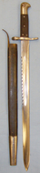 Very Rare* British Volunteer Sawback Bayonet & Part Scabbard. 20327. Bayonet