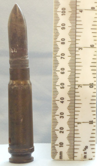  INERT DEACTIVATED. WW2 1944 Dated German 13 mm MG131/13 (20x82) (APT) Armour Piercing Trace Cannon Round. O 1150 INERT DEACTIVATED. WW2 1944 Dated German 13 mm MG131/13 (20x82) (APT) Armour Piercing Trace Cannon Round. O 1150  Other Ammunition