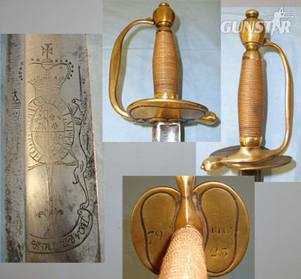  NAPOLEONIC PENINSULAR WARS ERA, British 1786 / 96 Pattern Infantry Officer’s Swo Sword