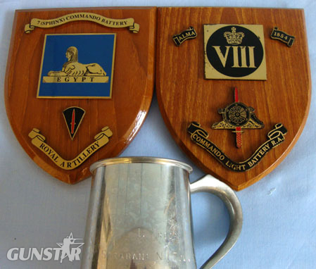  Presentation 3rd Pattern F.S. Commando Dagger With Inscribed Plaque To Staff Sgt Pete Hobson 29 Cdo Lt. Regt. RA 1972 and Two Plaques and a N.I. Presentation Tankard. Sn 11412 Presentation 3rd Pattern F.S. Commando Dagger With Inscribed Plaque To Staff Sgt Pete Hobson 29 Cdo Lt. Regt. RA 1972 and Two Plaques and a N.I. Presentation Tankard. Sn 11412 Antique & Militaria