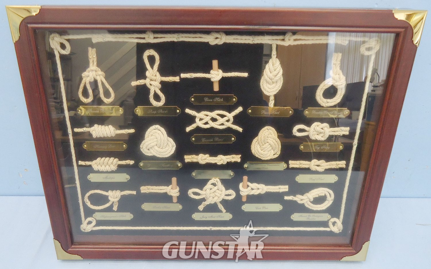 Excellent Framed Naval ‘Knottology’ Hanging Display Case. MISC 828. Excellent Framed Naval ‘Knottology’ Hanging Display Case. MISC 828.  Other Accessory in 