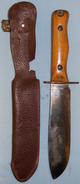  Scarce* Post-War Prototype 2nd Type ‘Wilkinson’ Survival Knife with Leather Sheath. ED 2645. Other Blade