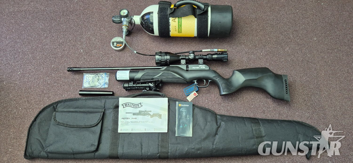 Walther Walther Rotex RM8 .177 Plus Filling Bottle, Scope, Bipod, Gun Bag, Full Kit like New! .177 in 