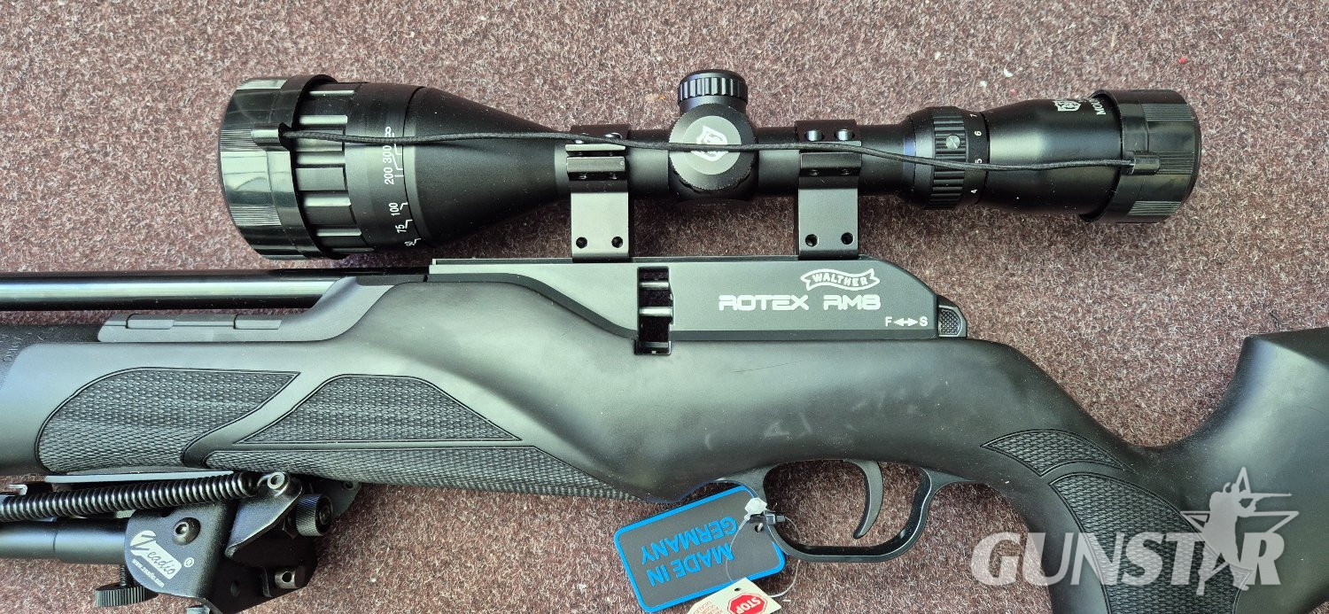 Walther Walther Rotex RM8 .177 Plus Filling Bottle, Scope, Bipod, Gun Bag, Full Kit like New! .177 - {CATEGORY} in 