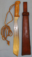 WWII 1945 Dated British Indian Army Machete by Maker Martin Davis and 1945 Stamped Side Opening Sheath by Cawnpore Arsenal. ED 2691. Other Blade