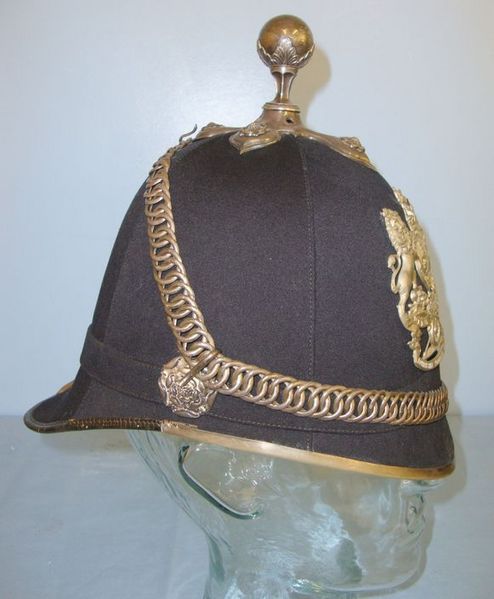  Post 1901, Home Service Pattern, Scottish, 1st Forfarshire Volunteer Artillery B Post 1901, Home Service Pattern Cloth Helmet With Ball Top Clothing