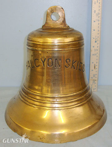 Halcyon Skies London Cargo Ship’s Brass Bell With Iron Striker. Halcyon Skies London Cargo Ship’s Brass Bell With Iron Striker. Other Accessory in 