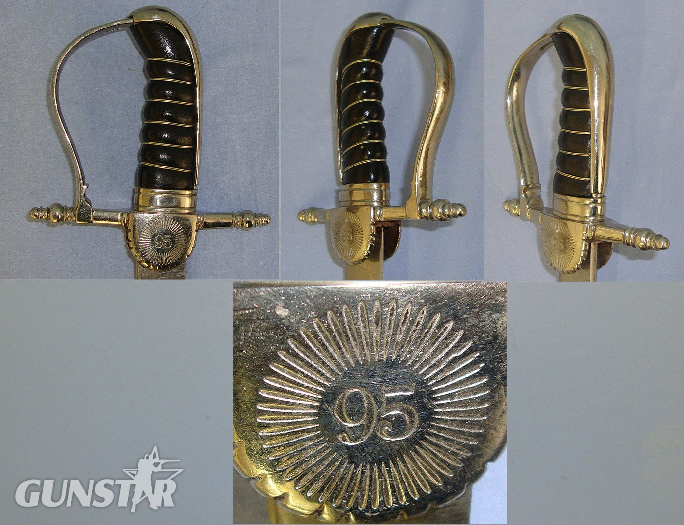 Early 20th Century / WW1 Era Imperial German Field Artillery / Cavalry Sabre Form Sword Langet Regiment Marked ‘95’ (95th Regiment) & Scabbard. Sn 23484:106  Sword