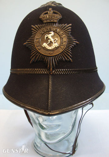 Kent Constabulary Police Male Constable's/ Sergeant's 2 Panel Helmet With Night  Kings Crown Kent Constabulary Police Male Constable's/ Sergeant's 2 Panel Helmet Clothing in 