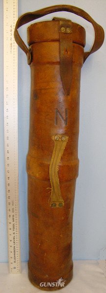 1936 British Royal Navy Marked No.56 VI Leather, Cork & Canvas Cordite Charge Carrier. MISC 812. 1936 British Royal Navy Marked No.56 VI Leather, Cork & Canvas Cordite Charge Carrier. MISC 812. Other Accessory in 