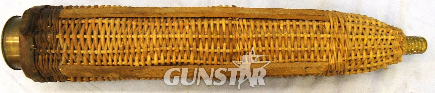 Original, WW1, French Artillery Wicker Ammunition Carrier for 75mm Field Gun Ammunition used by the French Army during WW1 to carry Ammunition to the Guns. O 2410 Original, WW1, French Artillery Wicker Ammunition Carrier for 75mm Field Gun Ammunition used by the French Army during WW1 to carry Ammunition to the Guns. O 2410 Various Other Ammunition - {CATEGORY} in 