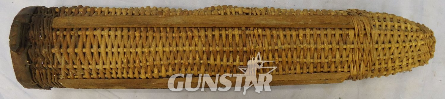 Original, WW1, French Artillery Wicker Ammunition Carrier for 75mm Field Gun Ammunition used by the French Army during WW1 to carry Ammunition to the Guns. O 2410 Original, WW1, French Artillery Wicker Ammunition Carrier for 75mm Field Gun Ammunition used by the French Army during WW1 to carry Ammunition to the Guns. O 2410 Various Other Ammunition - {CATEGORY}