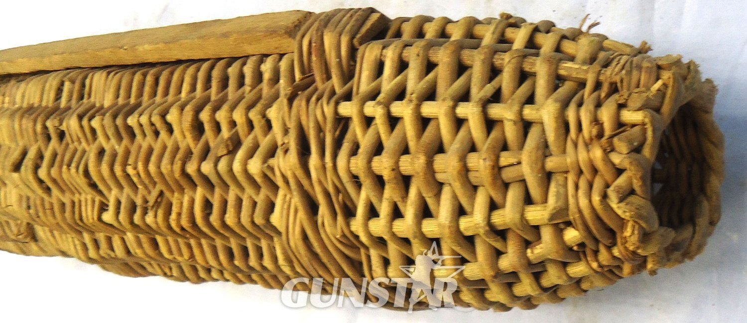 {CATEGORY} - Original, WW1, French Artillery Wicker Ammunition Carrier for 75mm Field Gun Ammunition used by the French Army during WW1 to carry Ammunition to the Guns. O 2410 Original, WW1, French Artillery Wicker Ammunition Carrier for 75mm Field Gun Ammunition used by the French Army during WW1 to carry Ammunition to the Guns. O 2410 Various Other Ammunition