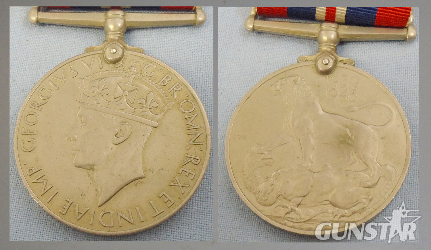War Medal 1939–1945 with Ribbon. M 135. War Medal 1939–1945 with Ribbon. M 135. Antique & Militaria