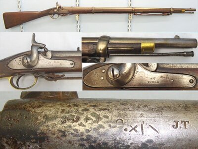 Tower Tower, 1857 Dated. Antique, Indian .577’’ Rifle Pattern 1853 Percussion Rifle Converted Post Mutiny to .65’’ Musket. Sn - 22879 Muzzleloader .65 Cal Muzzleloader Rifle