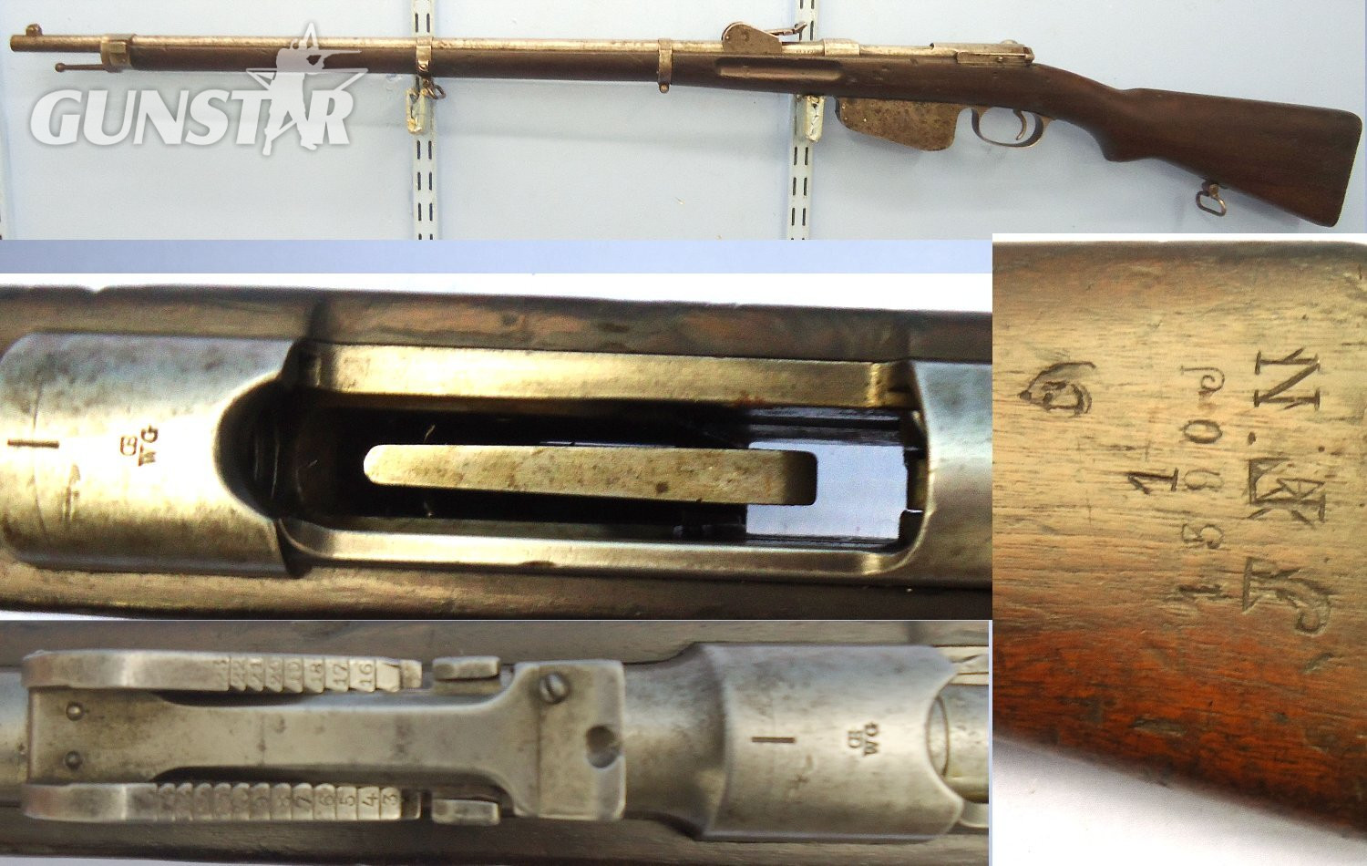 WW1 Era Austrian Steyr Mannlicher Model 1886 11x58mmR Obsolete Calibre Straight Pull Bolt Action Service Rifle. Sn - 23192 WW1 Era Austrian Steyr Mannlicher Model 1886 11x58mmR Obsolete Calibre Straight Pull Bolt Action Service Rifle. Sn - 23192 Bolt Action Obsolete Rifle