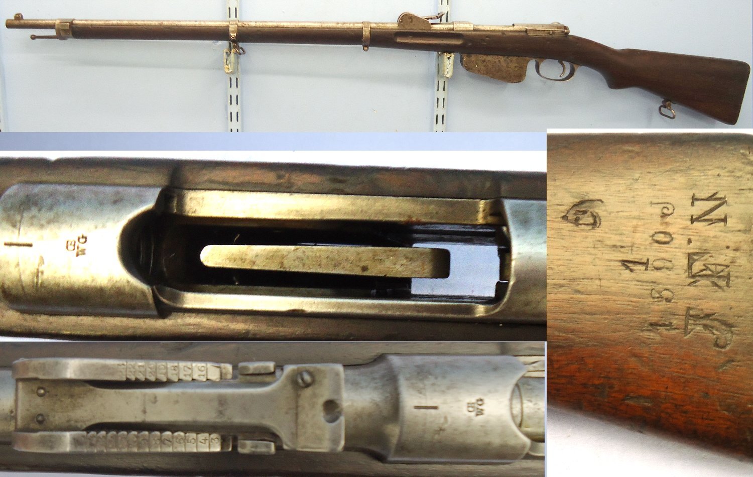 WW1 Era Austrian Steyr Mannlicher Model 1886 11x58mmR Obsolete Calibre Straight Pull Bolt Action Service Rifle. Sn - 23192 WW1 Era Austrian Steyr Mannlicher Model 1886 11x58mmR Obsolete Calibre Straight Pull Bolt Action Service Rifle. Sn - 23192 Bolt Action Obsolete Rifle