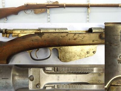 WW1 Era Austrian Steyr Mannlicher Model 1886 11x58mmR Obsolete Calibre Straight Pull Bolt Action Service Rifle. Sn - 23192 WW1 Era Austrian Steyr Mannlicher Model 1886 11x58mmR Obsolete Calibre Straight Pull Bolt Action Service Rifle. Sn - 23192 Bolt Action Obsolete Rifle