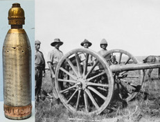 INERT DEACTIVATED. Rare British Boer War Period 1900 Dated 15 Pounder Mark V, Breach Loading Horse Field Gun Shrapnel Shell. - O 1954 INERT DEACTIVATED. Rare British Boer War Period 1900 Dated 15 Pounder Mark V, Breach Loading Horse Field Gun Shrapnel Shell. - O 1954  Other