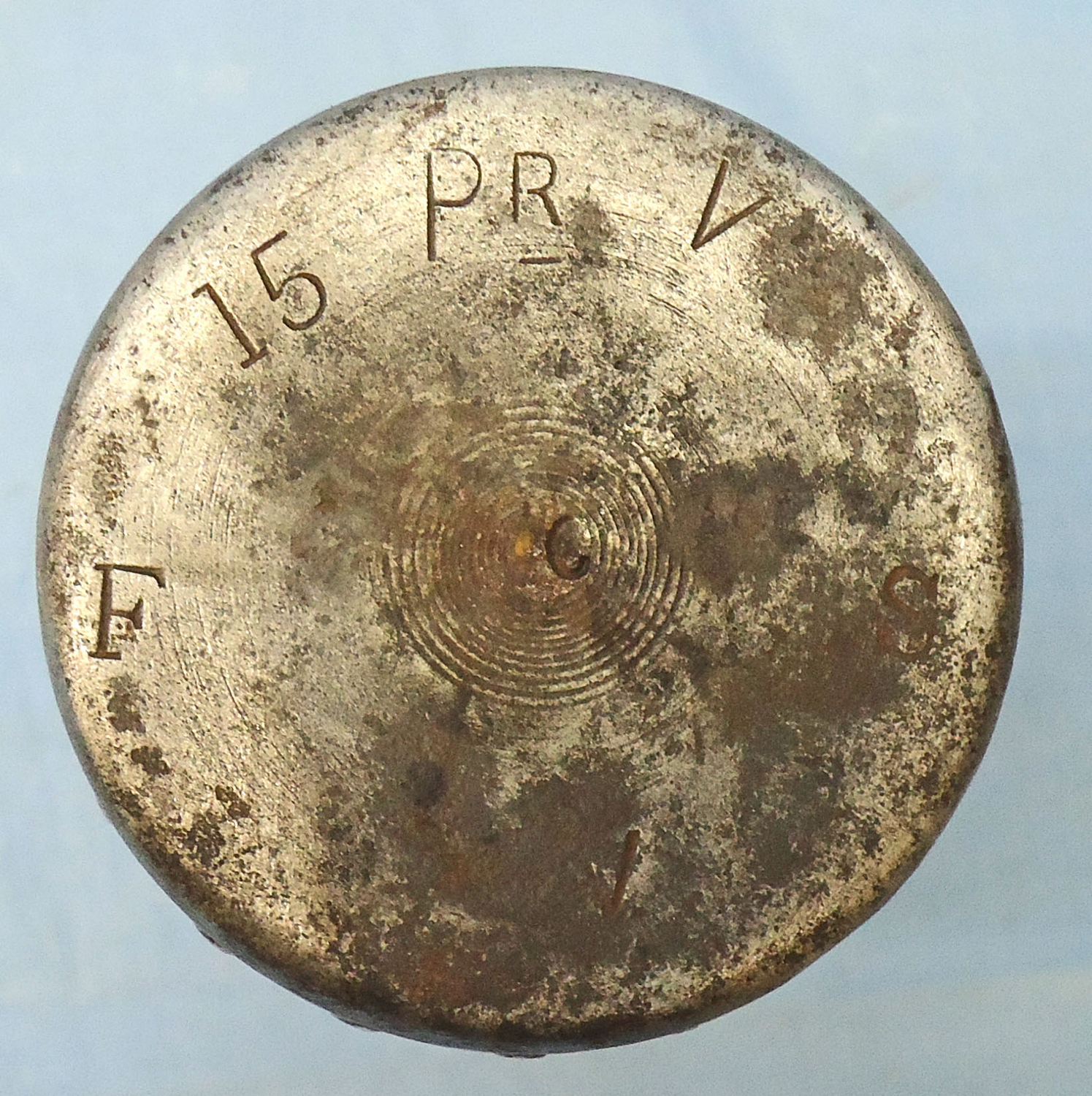 {CATEGORY} - INERT DEACTIVATED. Rare British Boer War Period 1900 Dated 15 Pounder Mark V, Breach Loading Horse Field Gun Shrapnel Shell. - O 1954 INERT DEACTIVATED. Rare British Boer War Period 1900 Dated 15 Pounder Mark V, Breach Loading Horse Field Gun Shrapnel Shell. - O 1954  Other Ammunition in 