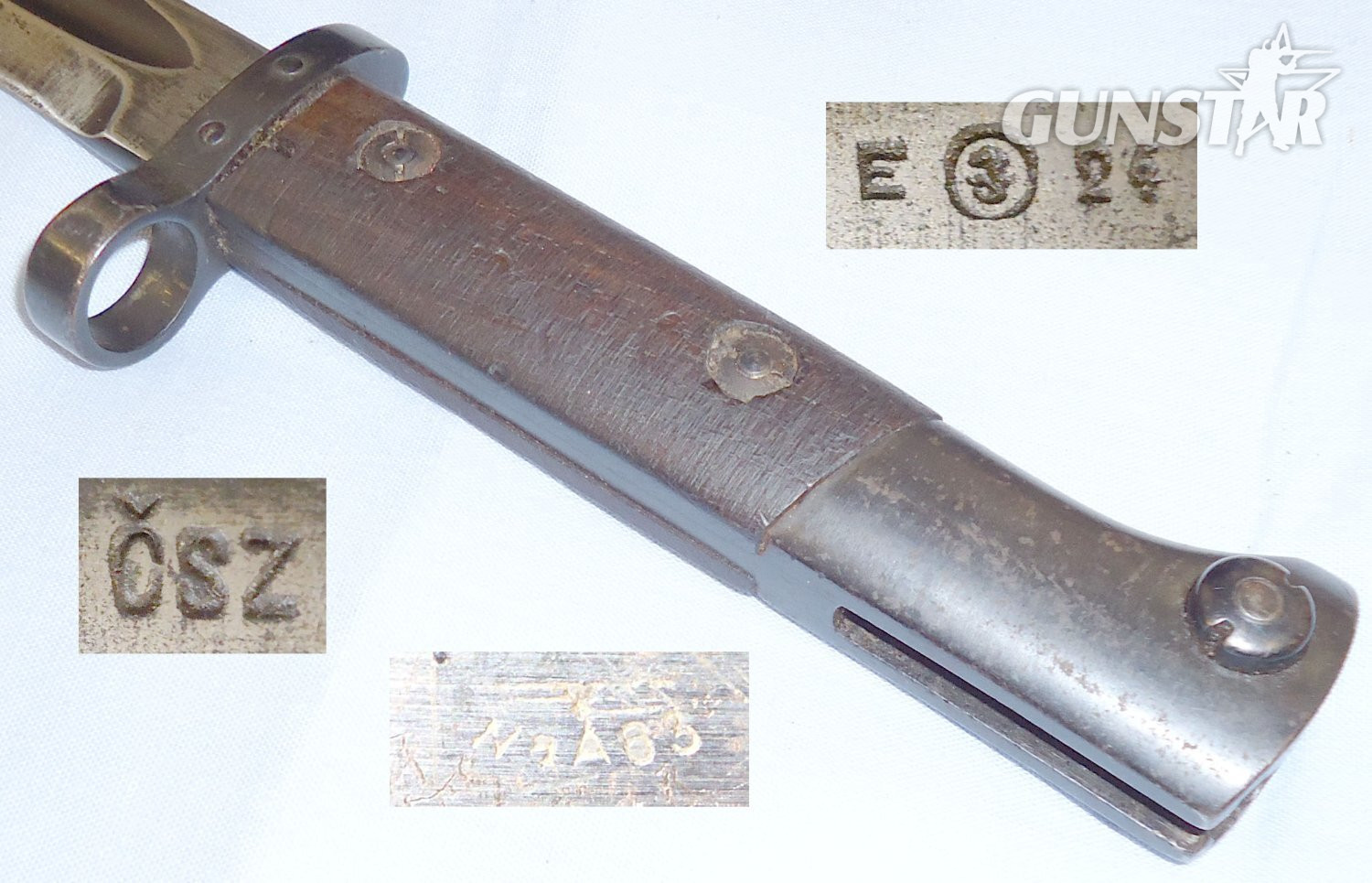Czech VZ 24 WW2 German Occupation Manufacture Bayonet and Scabbard by Československá zbrojovka a.s., Brno. BAYO 247. Bayonet