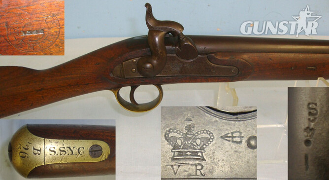 Royal Small Arms Factory (Enfield) Regiment Marked ‘SSYC’ To The South Salopian Yeomanry Cavalry (Shropshire & Shrewsbury). Sn 22132  Muzzleloader .65 Cal Muzzleloader Rifle