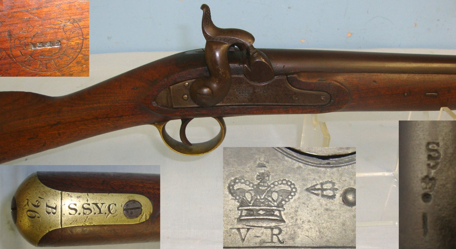 Royal Small Arms Factory (Enfield) Regiment Marked ‘SSYC’ To The South Salopian Yeomanry Cavalry (Shropshire & Shrewsbury). Sn 22132  Muzzleloader .65 Cal Muzzleloader Rifle