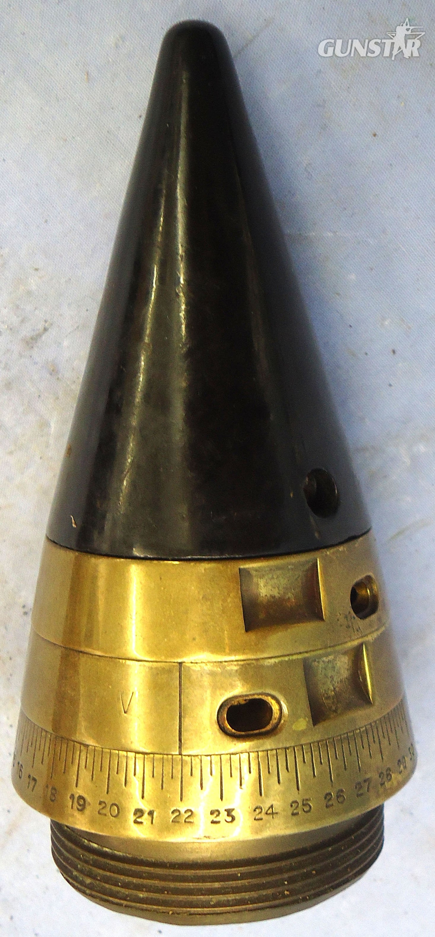 INERT DEACTIVATED. **MINT** British, WW2, Strippable, No 199 Mk IV Time Fuze for the British 3.7 Inch Anti-aircraft Gun. O 2411 INERT DEACTIVATED. **MINT** British, WW2, Strippable, No 199 Mk IV Time Fuze for the British 3.7 Inch Anti-aircraft Gun. O 2411 Various Other Ammunition - {CATEGORY} in 