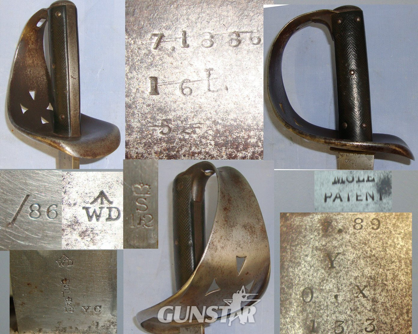 1886 Dated British WD 1885 Pattern Cavalry Troopers Sword Regiment Marked ’16 L’ To The 16th Lancers With 1889 Dated Mole Patent Scabbard Regiment Marked To The ‘OX Y’ Oxfordshire Yeomanry Cavalry. ED 3023 Sword
