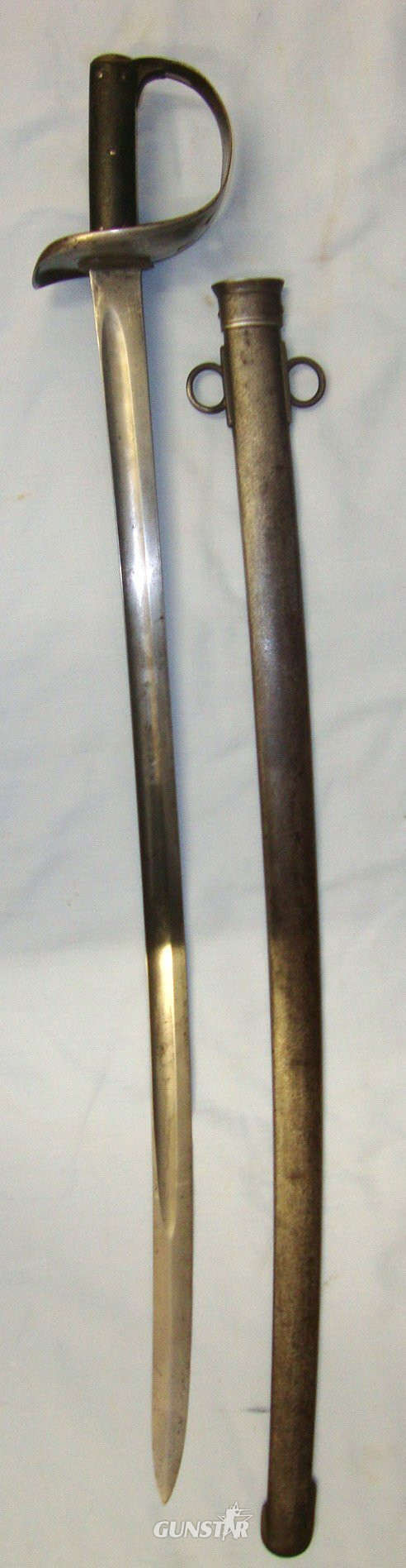  1886 Dated British WD 1885 Pattern Cavalry Troopers Sword Regiment Marked ’16 L’ To The 16th Lancers With 1889 Dated Mole Patent Scabbard Regiment Marked To The ‘OX Y’ Oxfordshire Yeomanry Cavalry. ED 3023 Sword